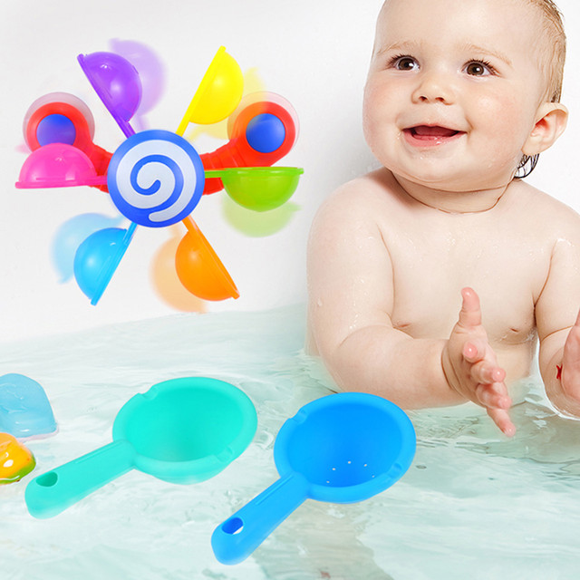 Baby Toy Windmill Waterwheel Bath Toys for Kid 1 2 3 Years Boys Girls  Suction Cup Spinner Toy Interactive Shower Toy for Toddler - AliExpress